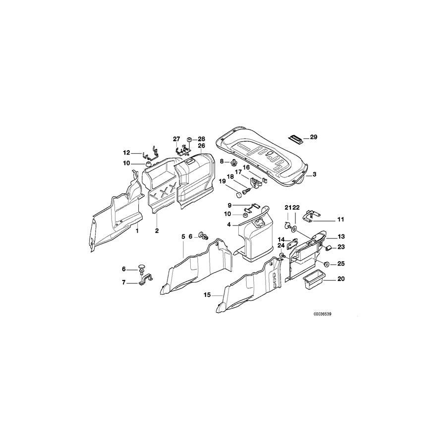 Genuine BMW 51478242324 E38 Rear Right Trunk Trim GRAPHIT (Inc. 740i, 728iL & 735iL) | ML Performance EU Car Parts