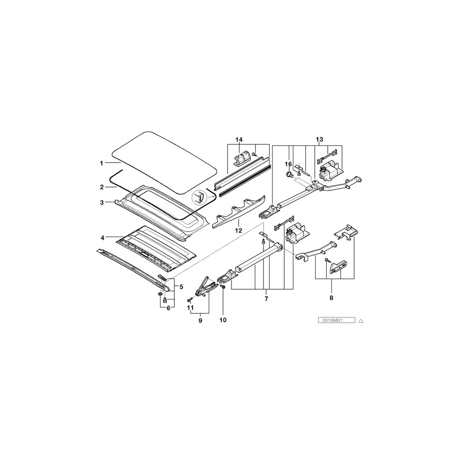 Genuine BMW 54128203816 E39 Ceiling Frame Covered Velours HELLGRAU (Inc. 525i, 520i & 535i) | ML Performance EU Car Parts
