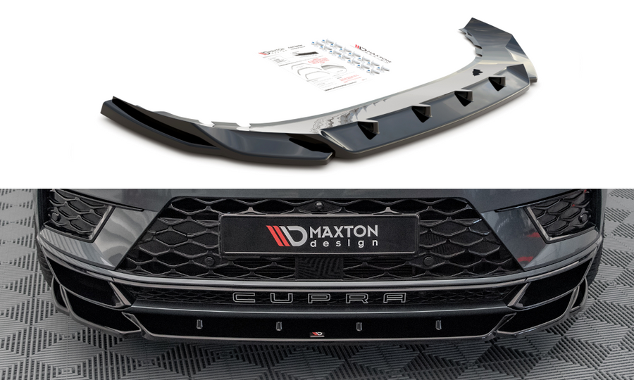 Maxton Design CU-AT-1-FD2T Front Splitter V.2 Cupra Ateca MK1 | ML Performance EU Car Parts
