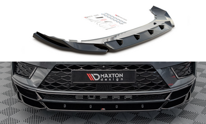 Maxton Design CU-AT-1-FD2T Front Splitter V.2 Cupra Ateca MK1 | ML Performance EU Car Parts