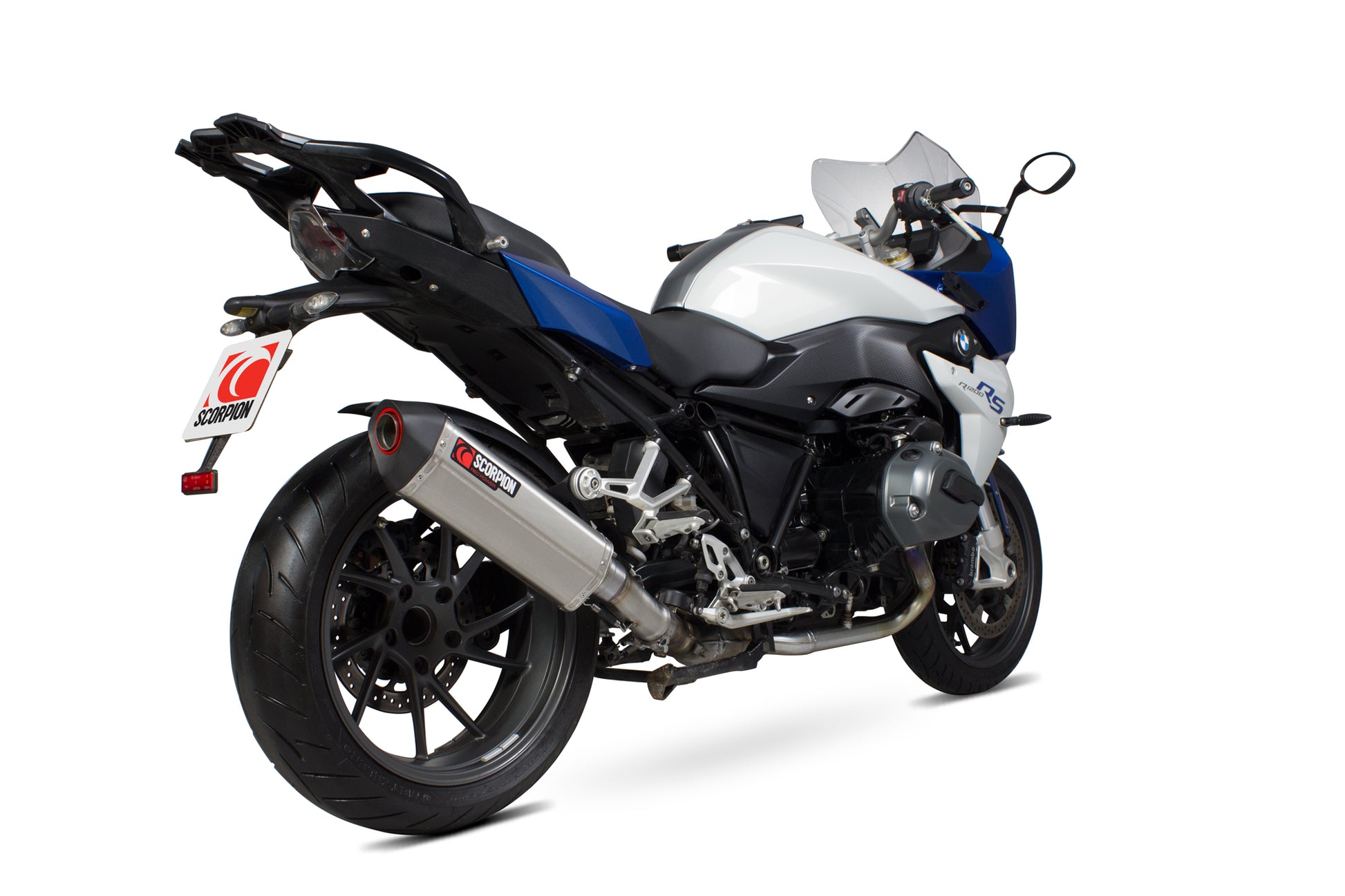 Scorpion RBM79SEO BMW Serket Parallel Slip-On - Brushed Stainless Steel Sleeve (R1200 R / R1200 RS) | ML Performance EU EU