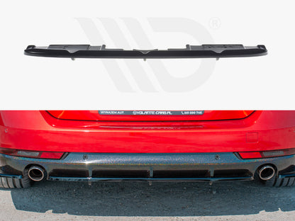 Maxton Design PE-508-2-GT-SW-RD1+RD2T Central Rear Splitter(with Vertical Bars) Peugeot 508 Sw MK2 | ML Performance UK Car Parts