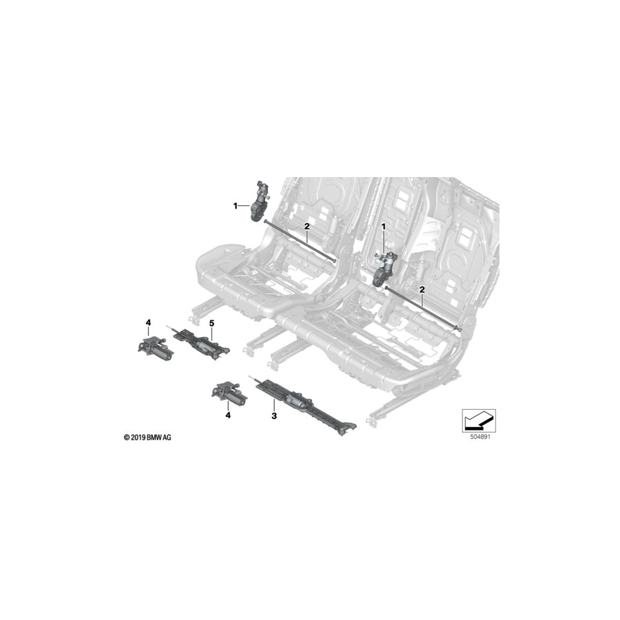 Genuine BMW 52207497460 G05 G07 Drive, Longitudinal Seat Adjustment (Inc. X5 40i, X7 40iX & X5 50iX) | ML Performance EU