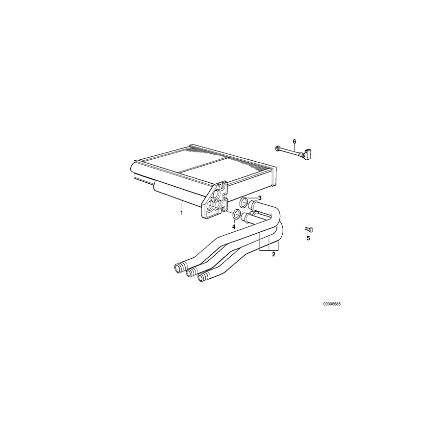 Genuine BMW 64118391913 E34 Pipe (Inc. 525ix, M5 & 525tds) | ML Performance EU Car Parts