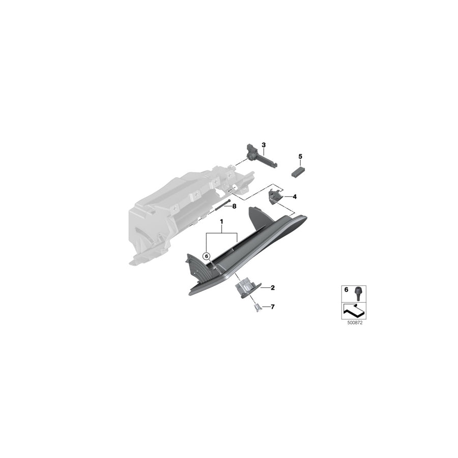 Genuine BMW 51169863833 G20 G21 Glove Box Lid SCHWARZ (Inc. M340i, 320i 1.6 & 330i) | ML Performance EU