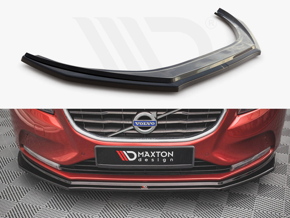 Maxton Design VO-V40-2-FD1T Front Splitter Volvo V40 (2012-2019) | ML Performance UK Car Parts