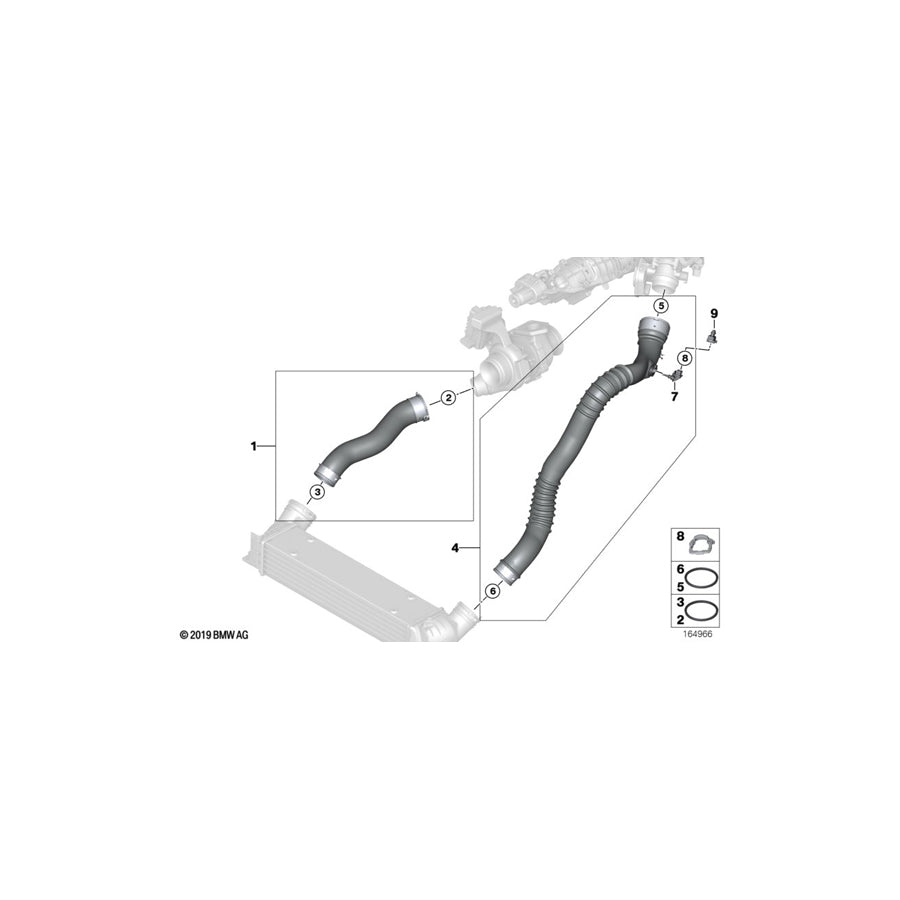 Genuine BMW 11617797481 E81 E82 E87 Charge Air Line (Inc. 116d, 118d & 123d) | ML Performance EU Car Parts