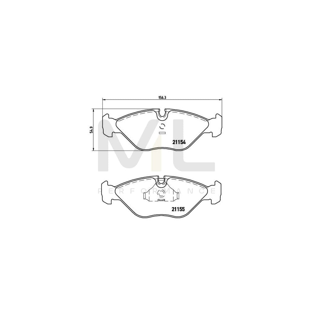Brembo P 71 005 Brake Pad Set For Saab 9000 Prepared For Wear Indicator | ML Performance Car Parts