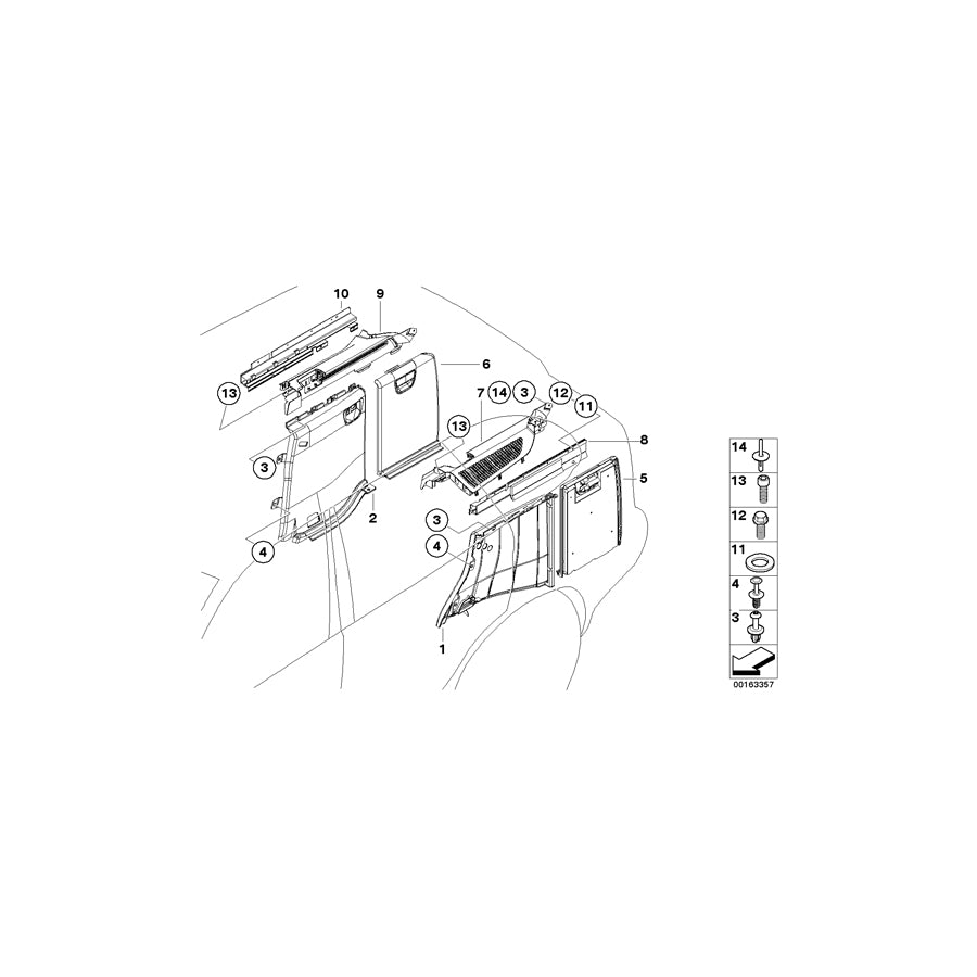 Genuine BMW 51477122031 E53 Left Vent Louver HELLBEIGE (Inc. X5 3.0d, X5 4.8is & X5 4.4i) | ML Performance EU Car Parts