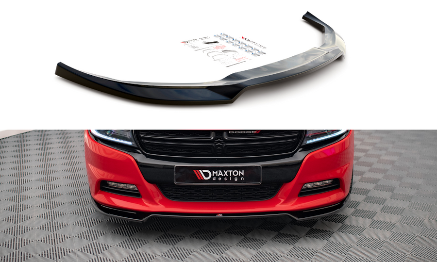 Maxton Design DO-CH-2-RT-FD2T Front Splitter V.2 Dodge Charger RT MK7 Facelift | ML Performance UK Car Parts