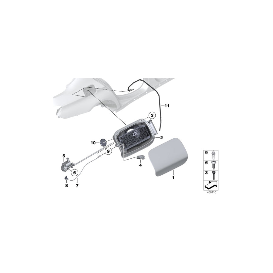 Genuine BMW 51177218336 Cover Pot SCR (Inc. 520i, 525d & 550iX) | ML Performance EU