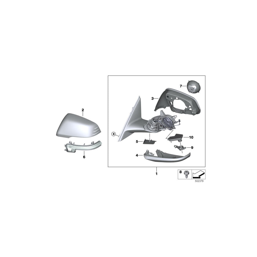 Genuine BMW 51169879134 F40 F44 Housing Lower Section, Grained, Right (Inc. 118d, 116d & 228iX) | ML Performance EU