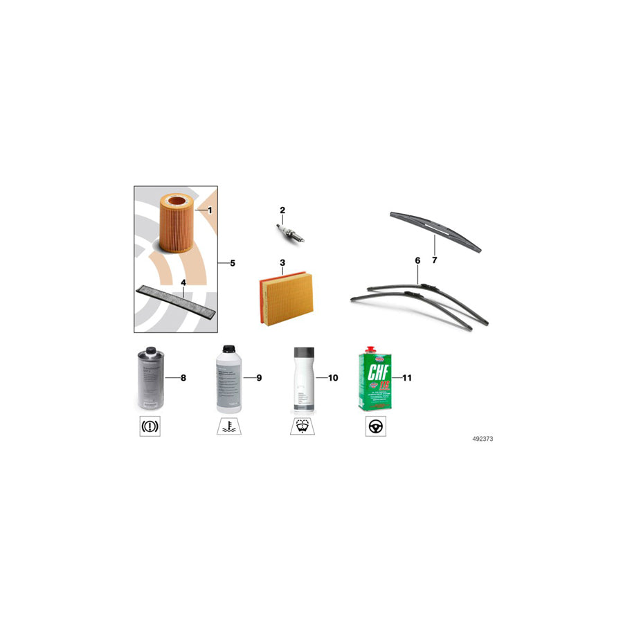 Genuine BMW 88002409121 E84 Inspection Kit I Value Line VALUE LINE (Inc. X1 20iX & X1 28iX) | ML Performance EU Car Parts