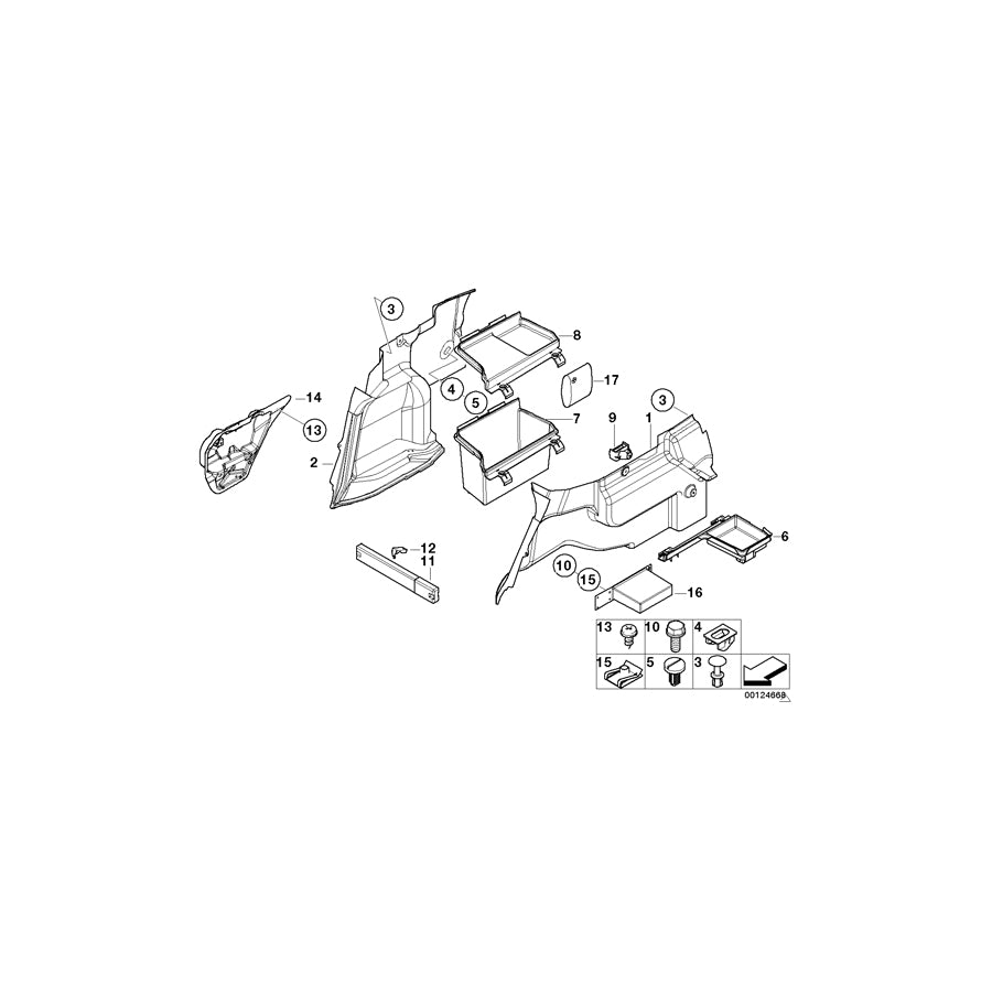 Genuine BMW 51488228988 E46 Inner Right Rear Cover (Inc. 318Ci, 330Ci & 320Cd) | ML Performance EU Car Parts