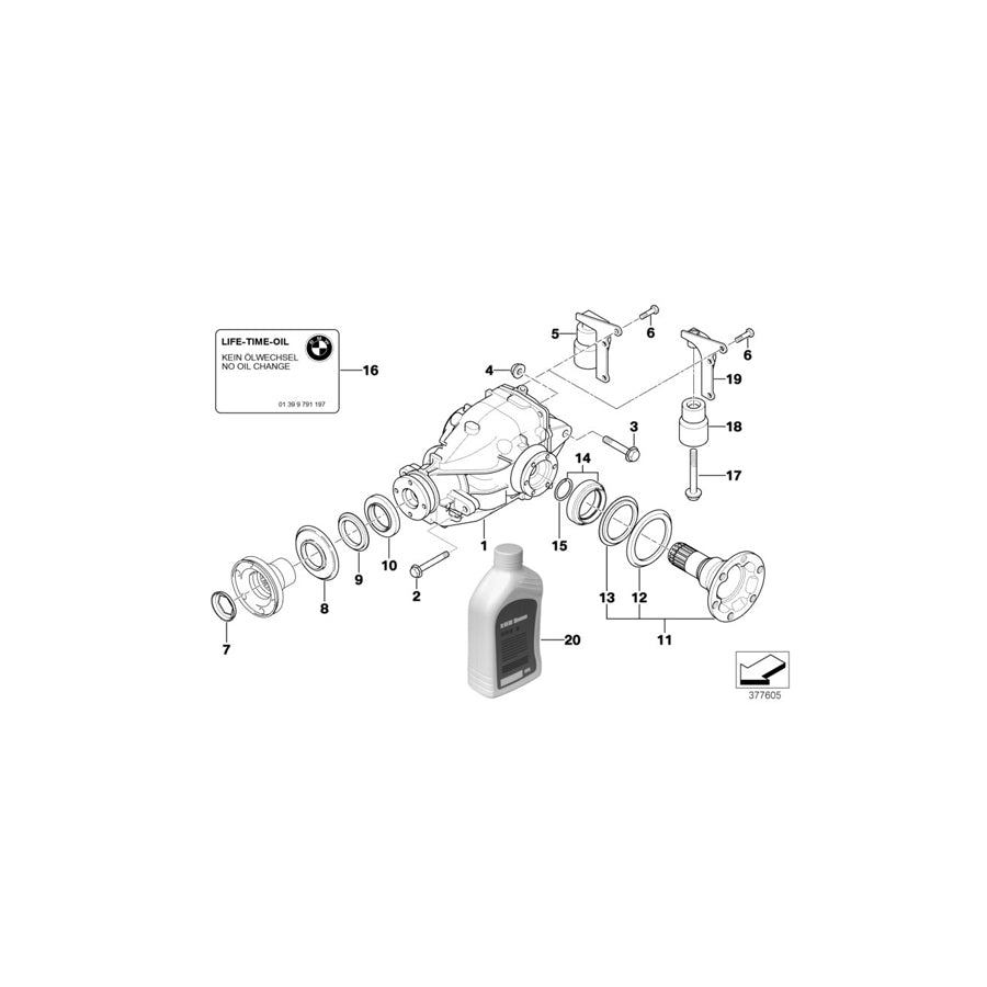 Genuine BMW 33107511190 E46 Exch. Final Drive I=2,93 (Inc. 330Ci & 330i) | ML Performance EU Car Parts