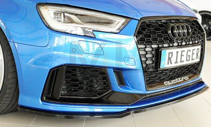 Rieger 00088161 Audi 8V RS3 Front Splitter 3 | ML Performance EU Car Parts