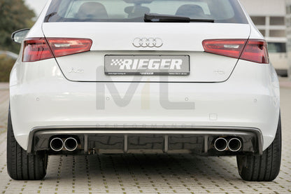 Rieger 00099143 Audi 8V A3 Rear Diffuser 4 | ML Performance EU Car Parts
