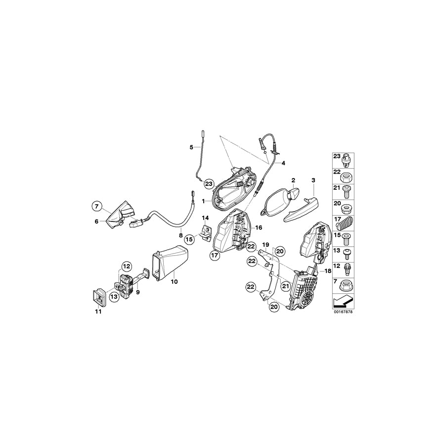 Genuine BMW 51217169173 E61 E60 Carrier With Catch, With Key Left (Inc. 520d, M5 & 535xi) | ML Performance EU