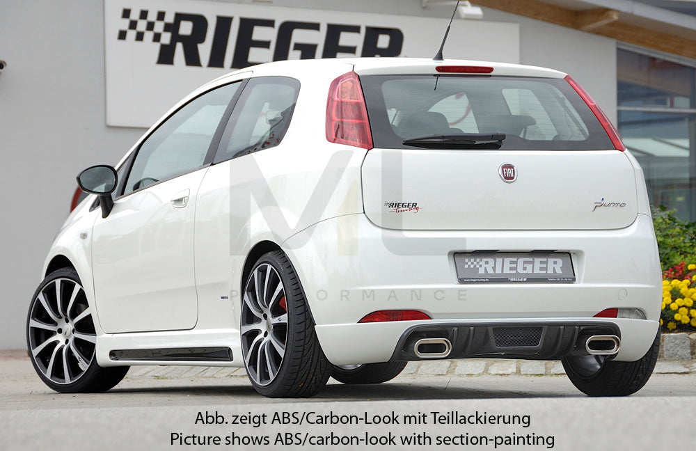 Rieger 00056048 Fiat Grande Punto (199) Rear Diffuser 6 | ML Performance EU Car Parts