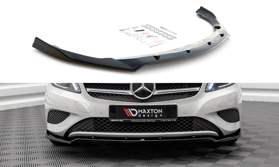 Maxton Design ME-A-176-FD2T Front Splitter V.2 Mercedes Benz A-Class W176 | ML Performance UK Car Parts