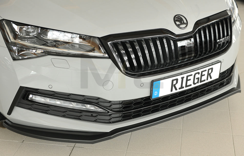 Rieger 00079047 Skoda 3T 3V Superb III Front Splitter 6 | ML Performance EU Car Parts