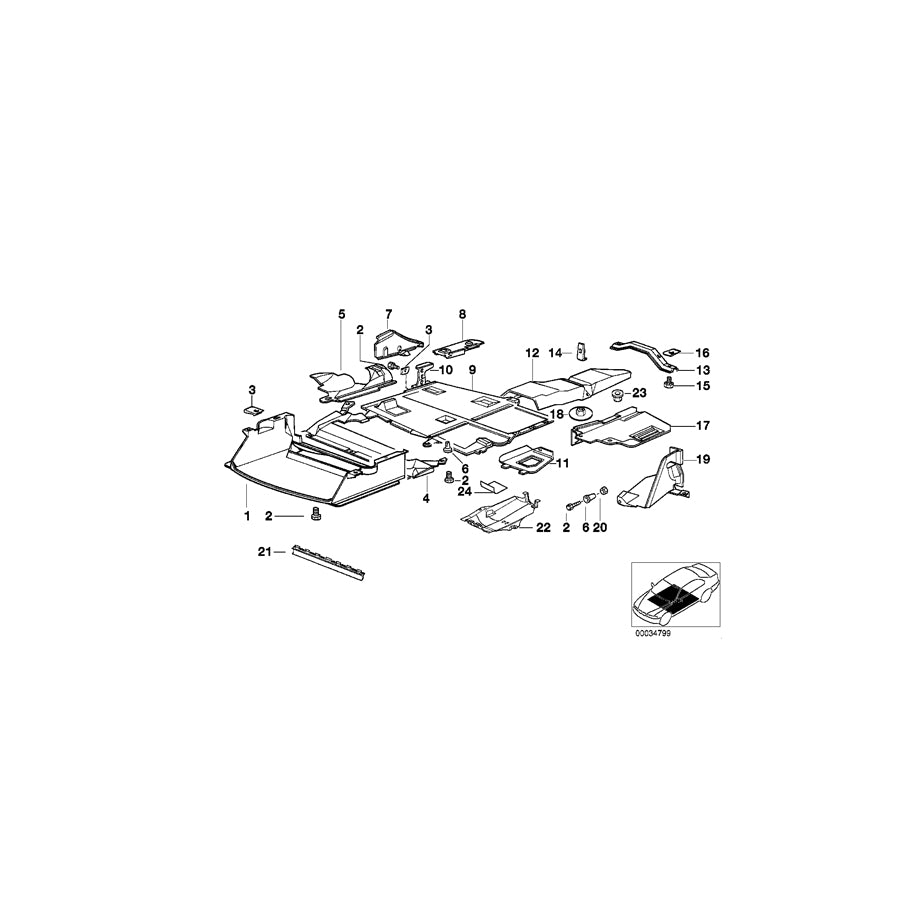Genuine BMW 51718135388 E36 Engine Compartment Screening (Inc.  & 325td) | ML Performance EU Car Parts