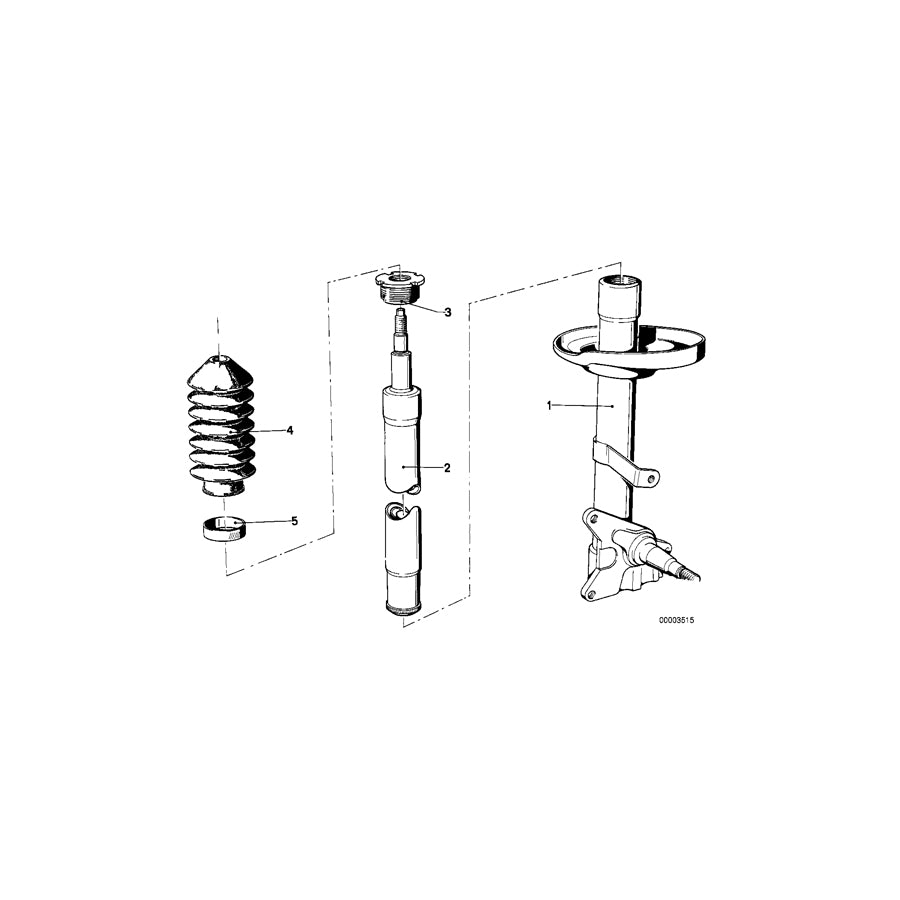 Genuine BMW 31321124929 E12 Shock Absorber-Insert BILSTEIN (Inc. 518i, 520i & 535i) | ML Performance EU Car Parts