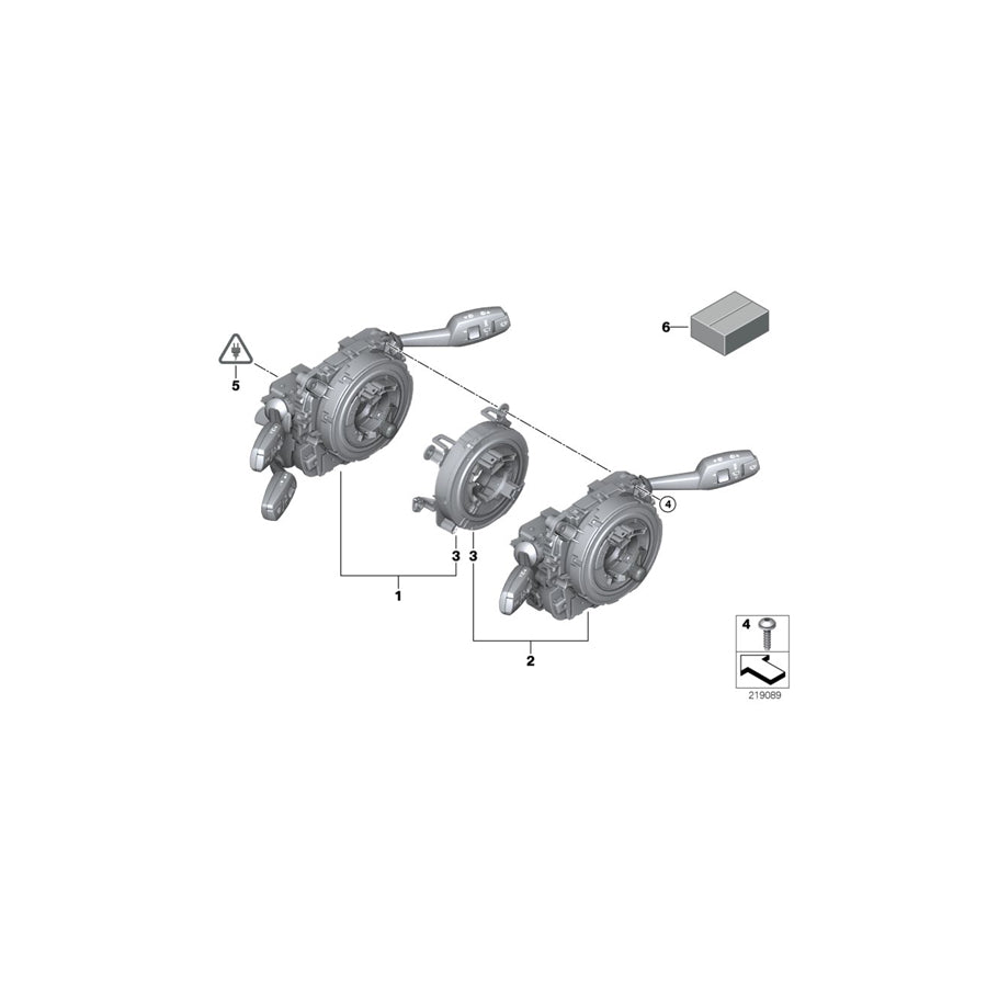 Genuine BMW 61319123050 E84 E91 Switch Unit Steering Column (Inc. X1 28iX, 325d & 325xi) | ML Performance EU Car Parts