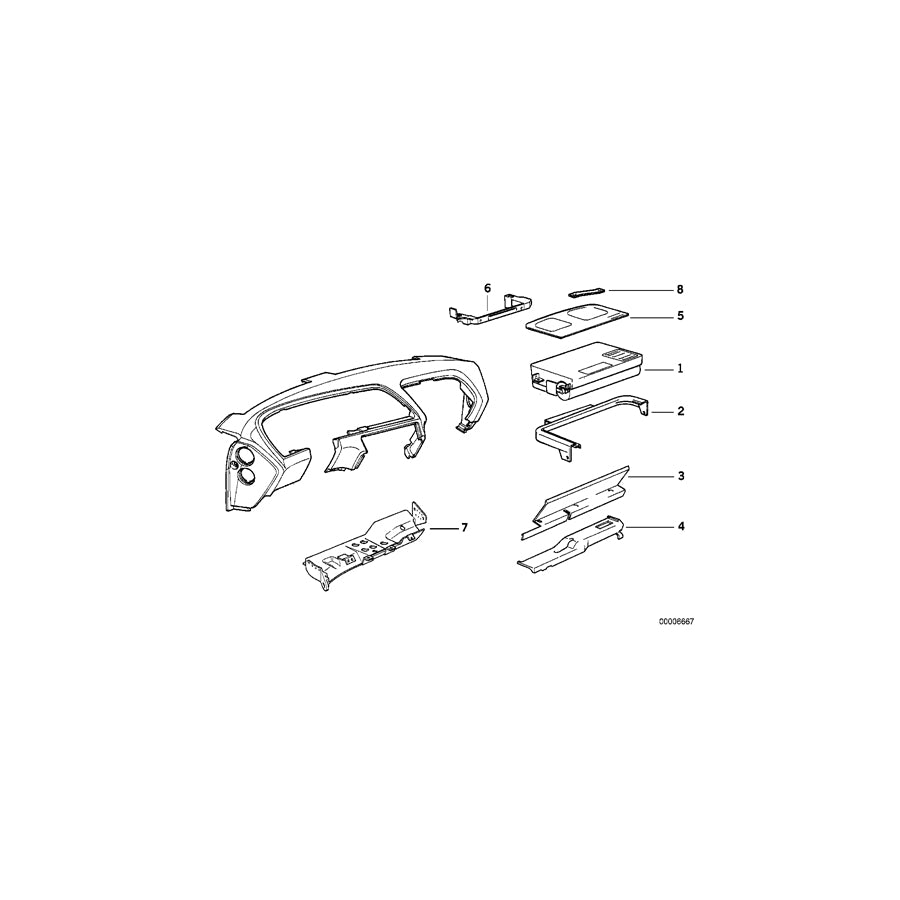 Genuine BMW 51458108250 E31 Supporting Tube (Inc. 840i, 850CSi & 850Ci) | ML Performance EU Car Parts
