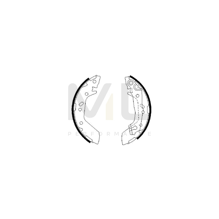 BOSCH 0 986 487 655 Brake Shoe Set | ML Performance Car Parts