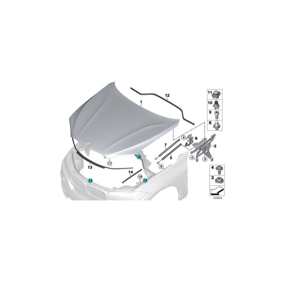 Genuine BMW 51237326020 F15 F16 Actor, Right FGS (Inc. X6 35iX, X5 M50dX & X6 40dX) | ML Performance EU