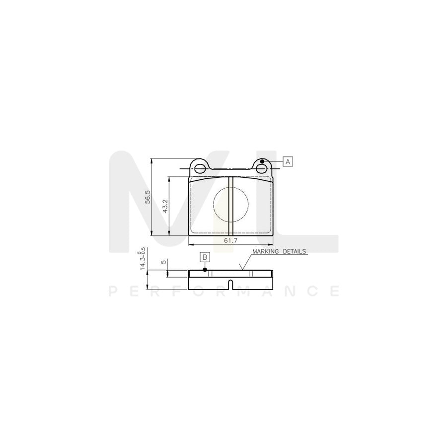Bosch 0986Tb2000 Brake Pad Set Excl. Wear Warning Contact | ML Performance Car Parts