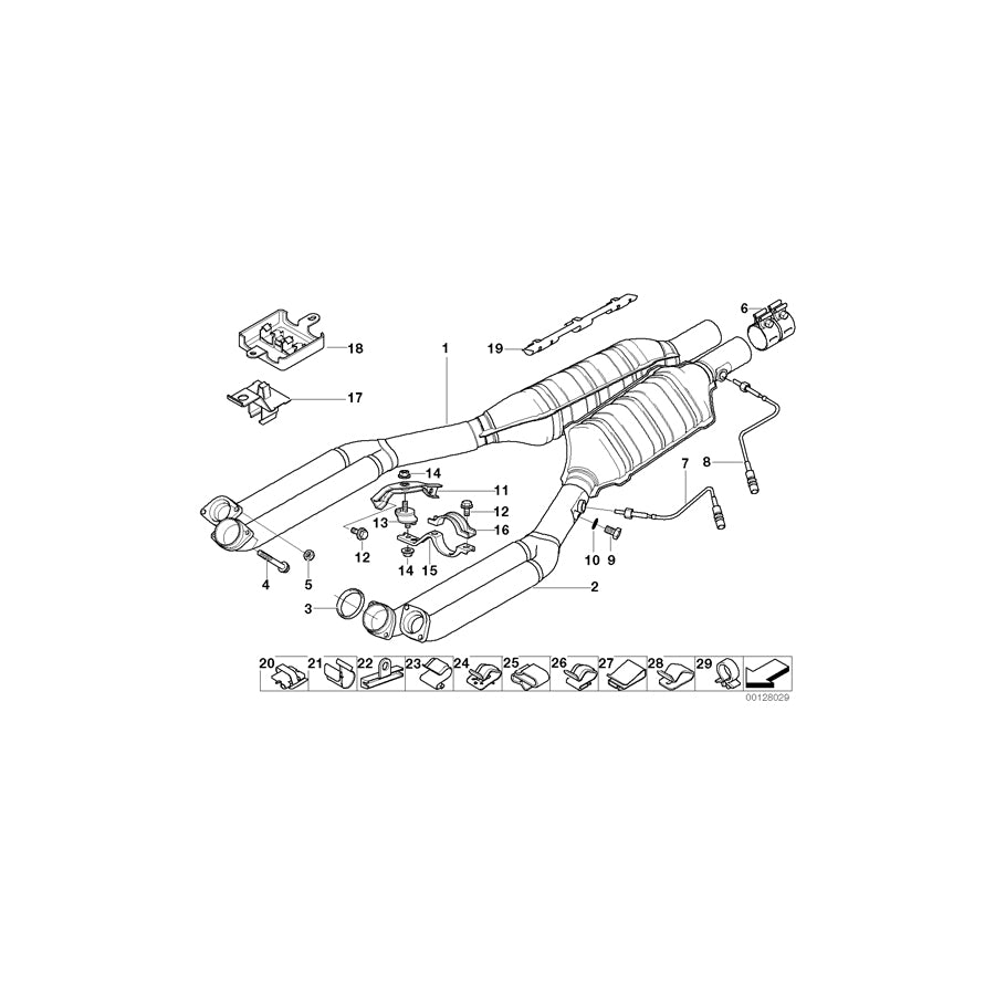 Genuine BMW 12521741623 E31 Lambda-Probe Bracket (Inc. 840Ci & 850Ci) | ML Performance EU Car Parts