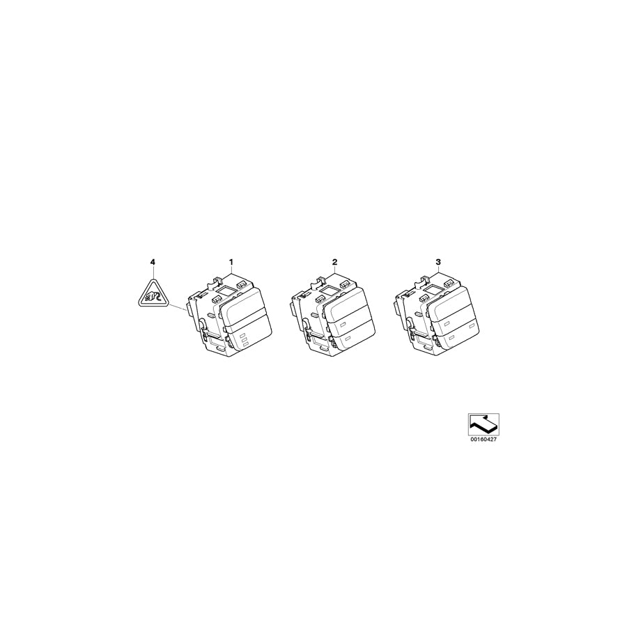 Genuine BMW 61319159058 E60 E61 Switch Center, C. Console, Switch Block (Inc.  & M5) | ML Performance EU Car Parts