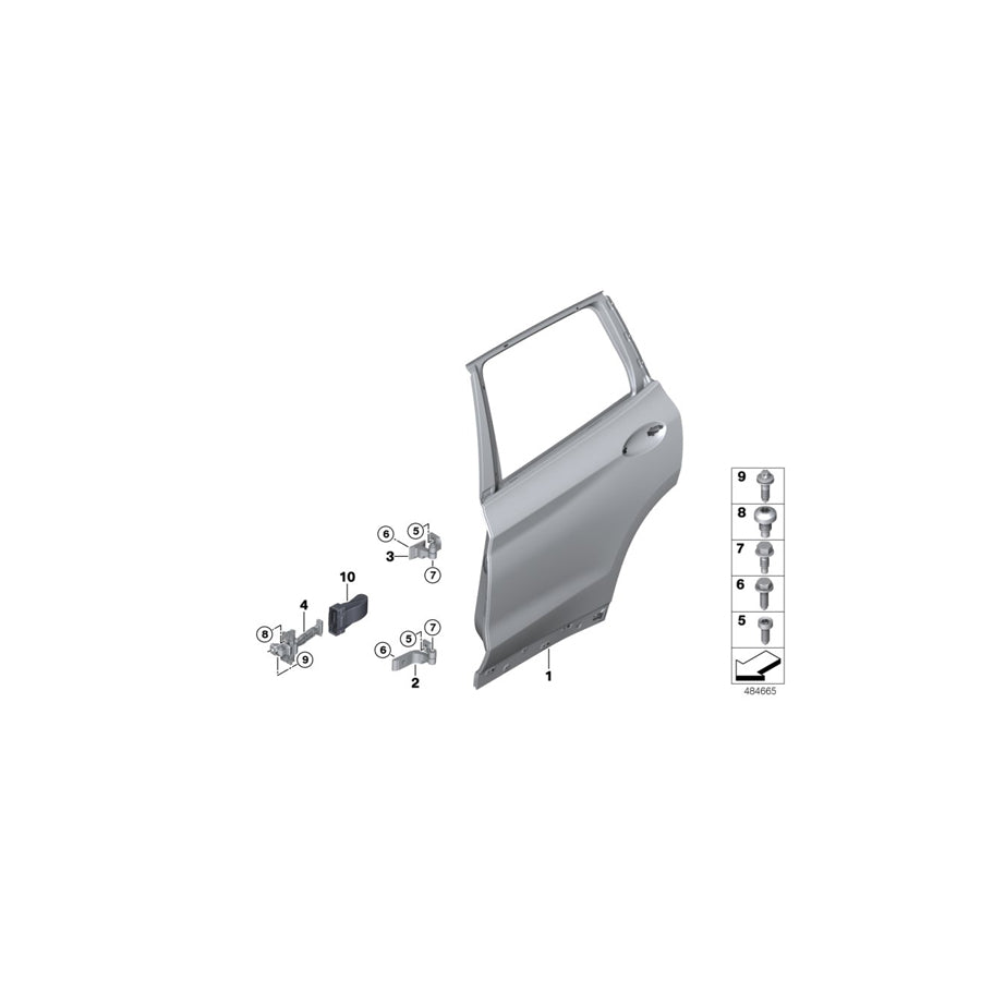 Genuine BMW 51227390687 G01 G02 Rear Door Brake (Inc. X3 30i, X4 25dX & X3 30iX) | ML Performance EU