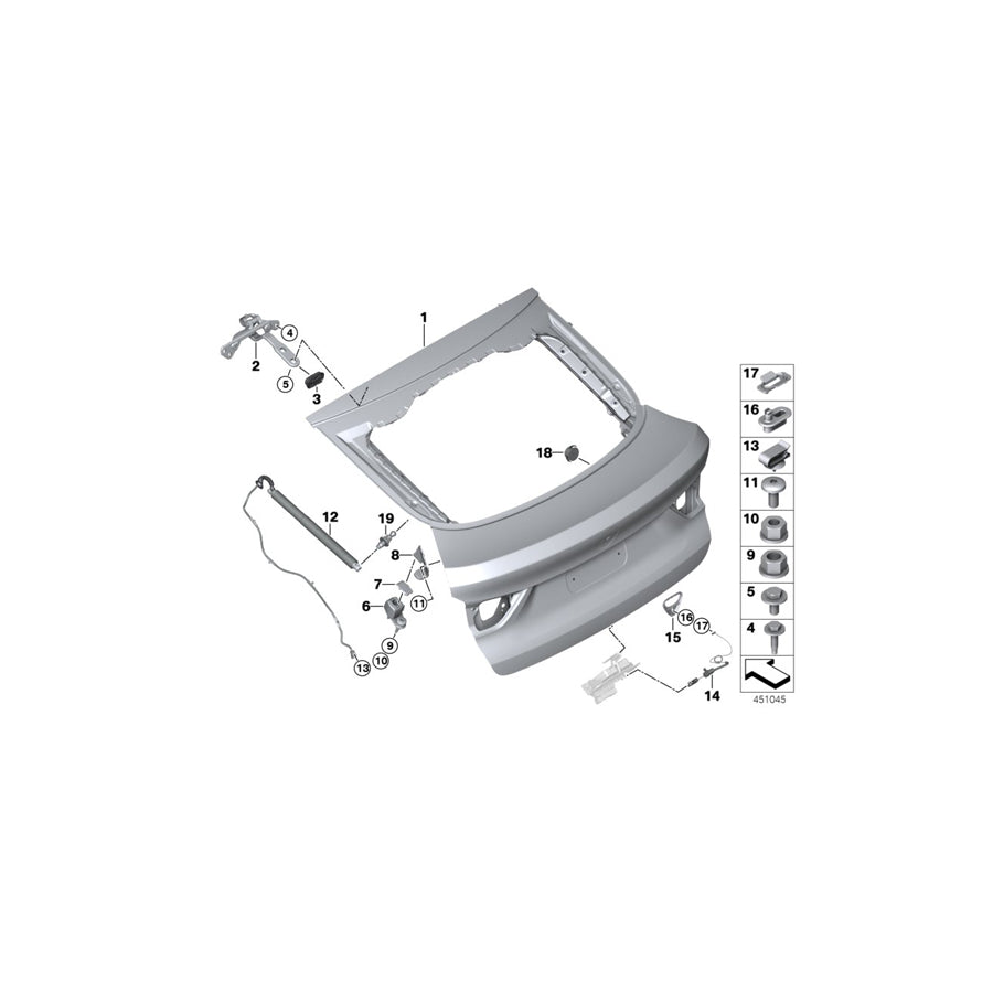Genuine BMW 51247342901 F26 Wedge, Rear Hatch, Left (Inc. X4 M40iX, X4 20iX & X4 20dX) | ML Performance EU
