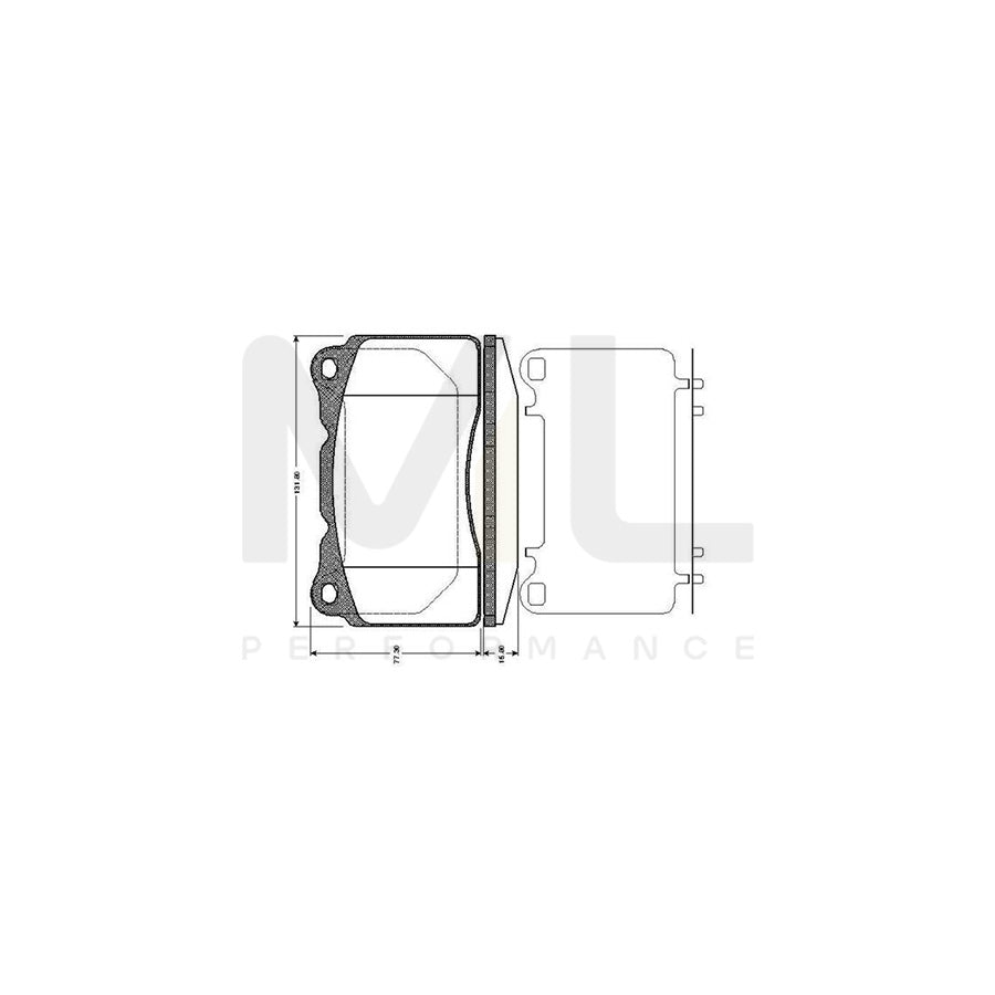 Bosch 0986Tb2770 Brake Pad Set Excl. Wear Warning Contact | ML Performance Car Parts