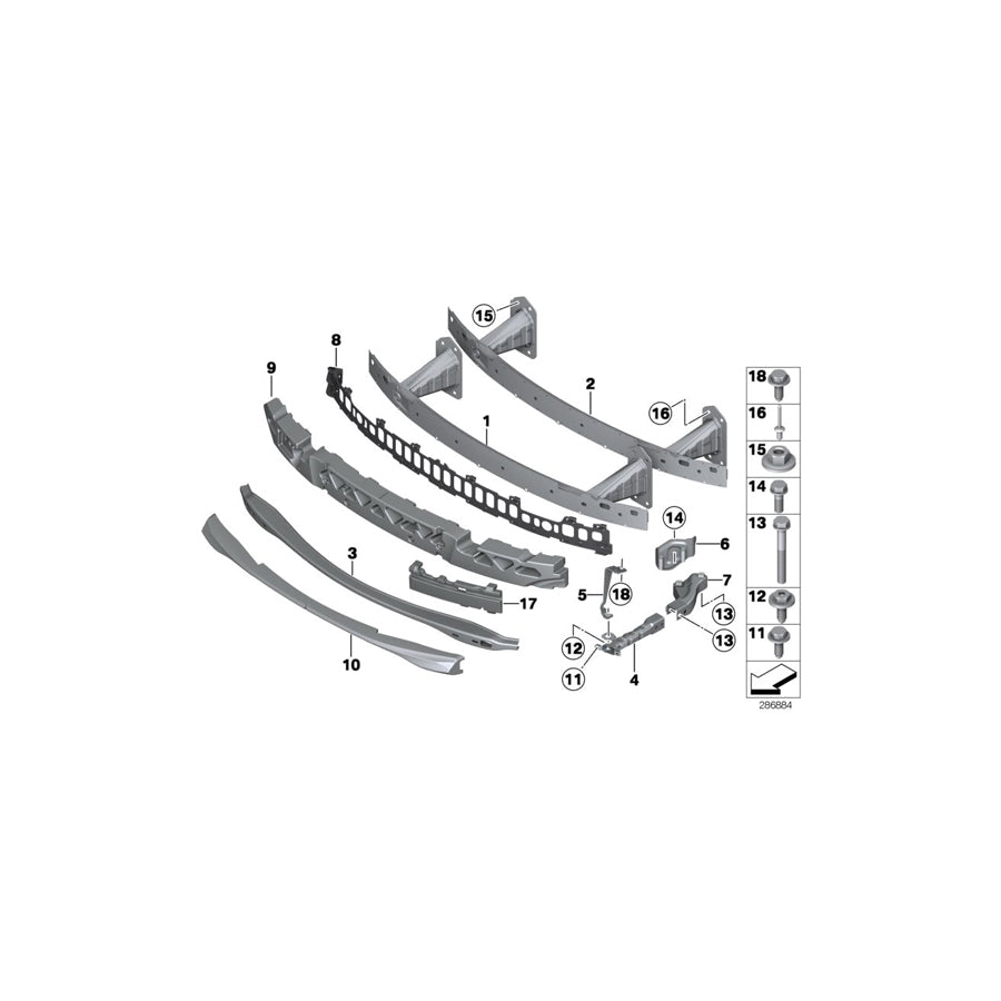 Genuine BMW 51117301321 E82 E88 Vertical Brace, Left FGS (Inc. 125i, 118i & 120d) | ML Performance EU Car Parts