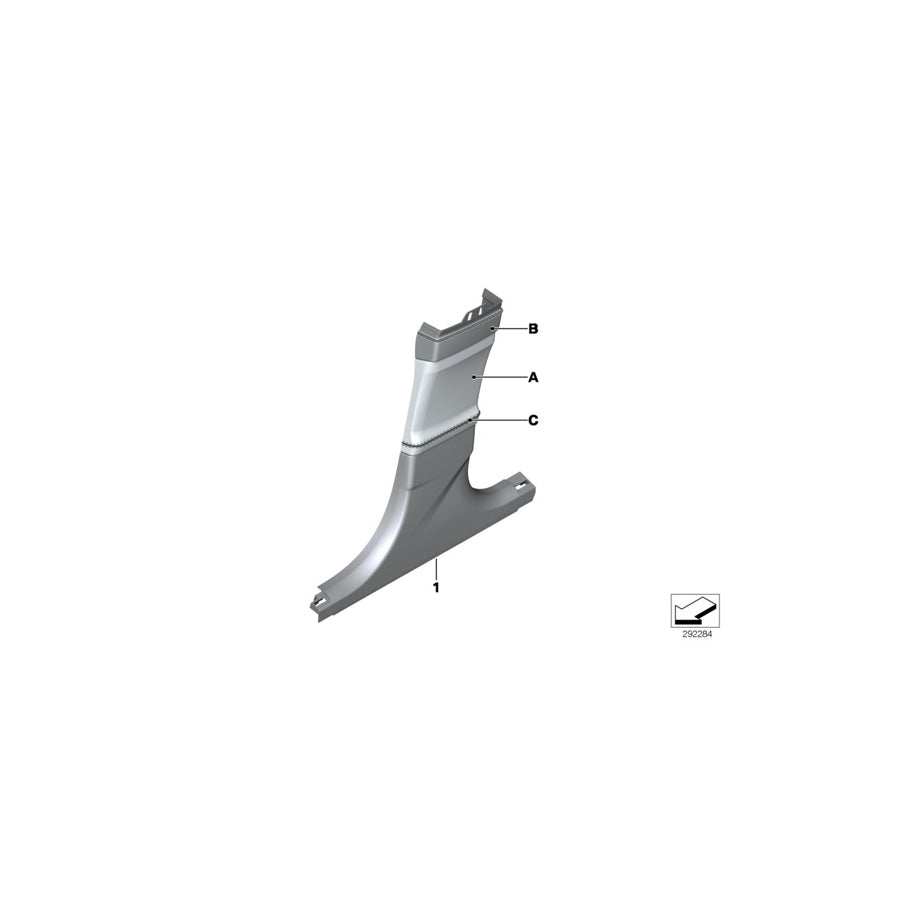 Genuine BMW 51437980698 F06 F06 Trim, B-Pillar, Leather, Lower Right INDIVIDUAL (Inc. 650iX 4.4, 640iX & 640i) | ML Performance EU Car Parts