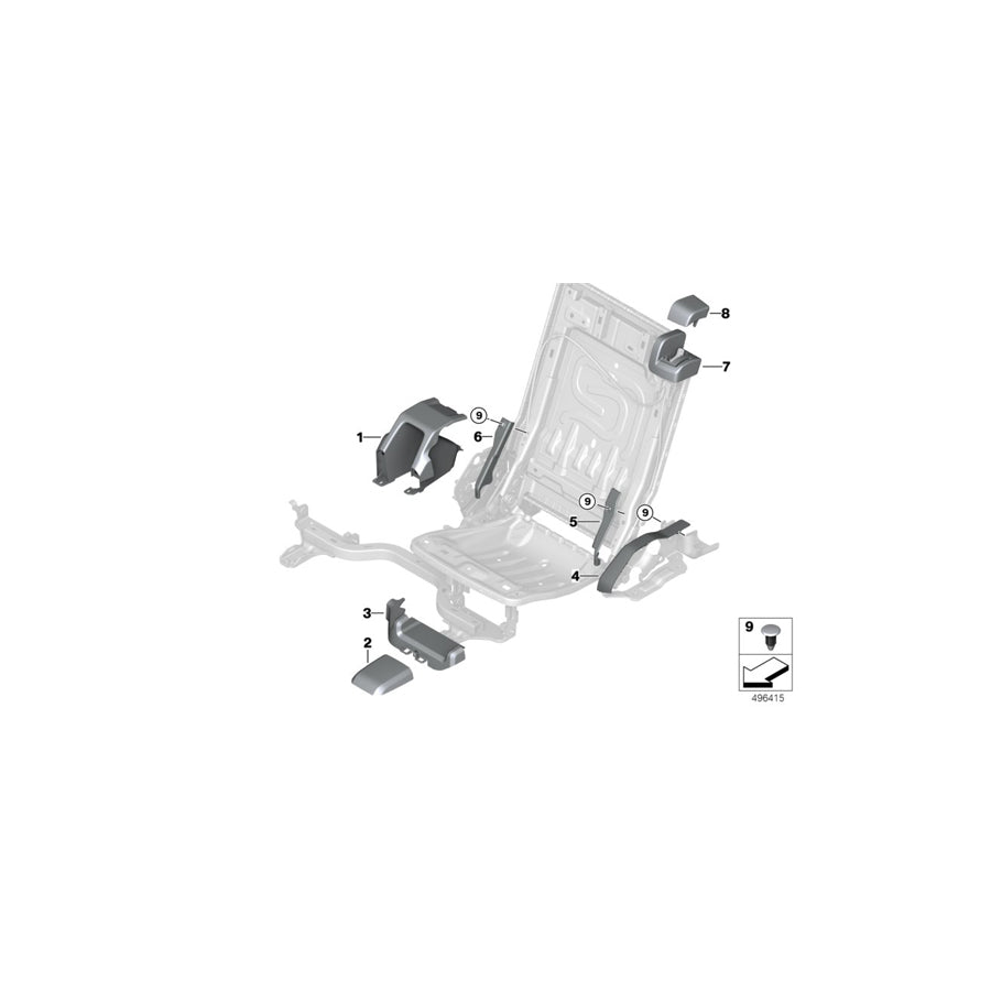 Genuine BMW 52307954295 G05 Trim Cover, Floor, Rear Left SCHWARZ (Inc. X5 25dX, X5 40i & X5 30dX) | ML Performance EU