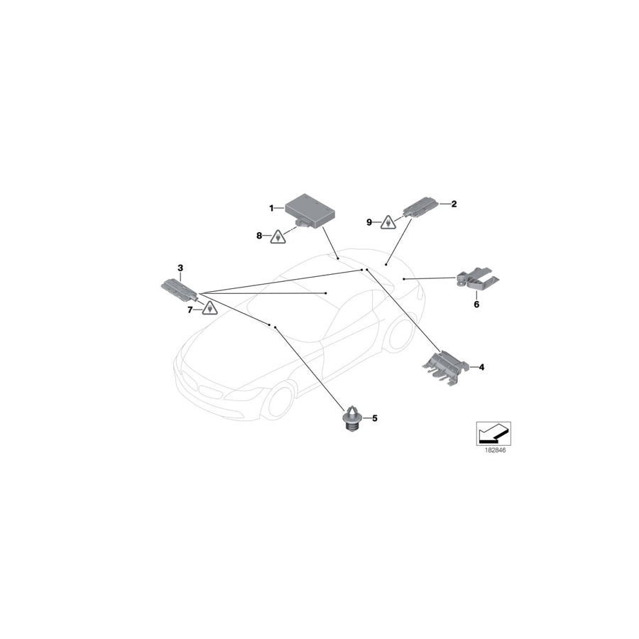Genuine BMW 61359128258 E93 E93 Bracket For Ferrite Antenna In Trunk (Inc. 320i, M3 & 320d) | ML Performance EU Car Parts
