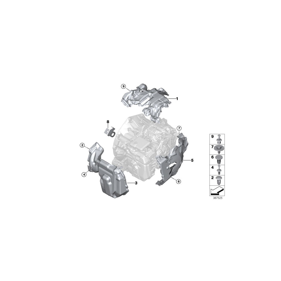 Genuine BMW 24148606061 I15 I12 Sound Insulation, Upper (Inc.  & i8) | ML Performance EU Car Parts