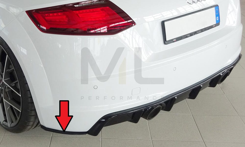 Rieger 00055177 Audi 8J-FV 8S Rear Side Splitter (TT & TTS) 3 | ML Performance EU Car Parts
