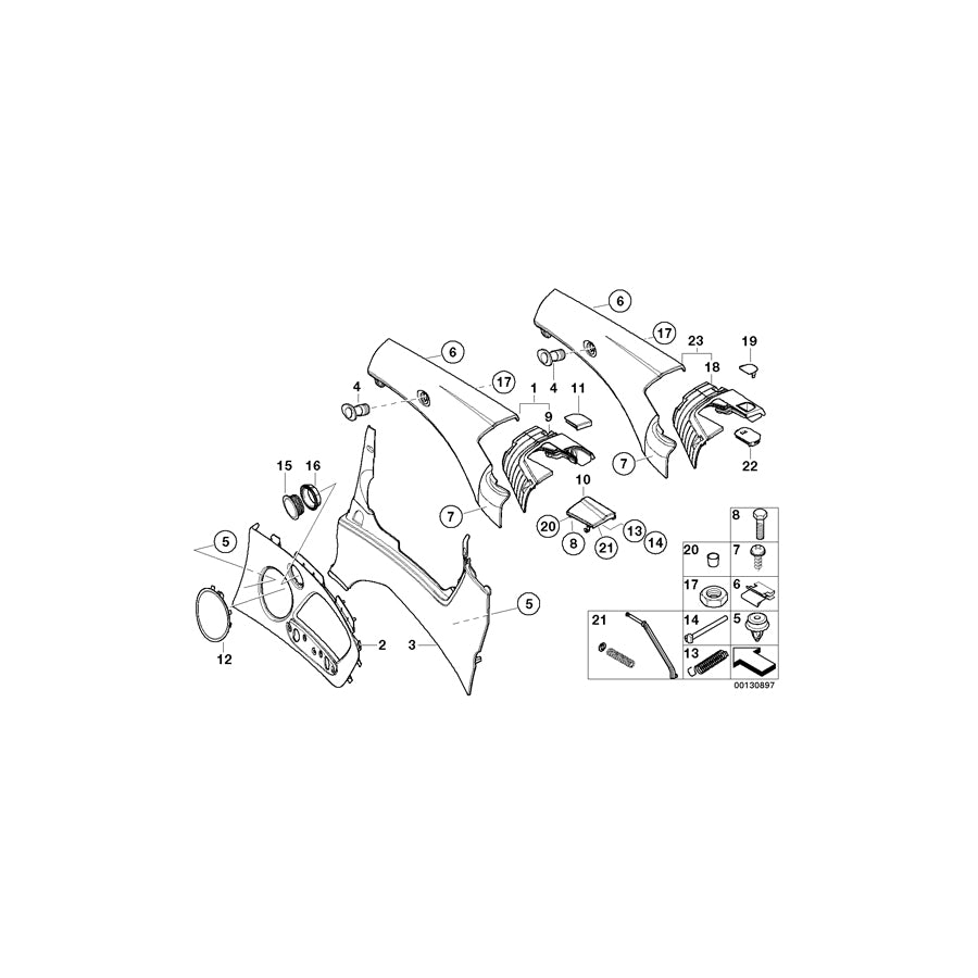 Genuine BMW 65136953964 E46 Tweeter Stereo HELLGRAU (Inc. M3, 323Ci & 320Cd) | ML Performance EU Car Parts