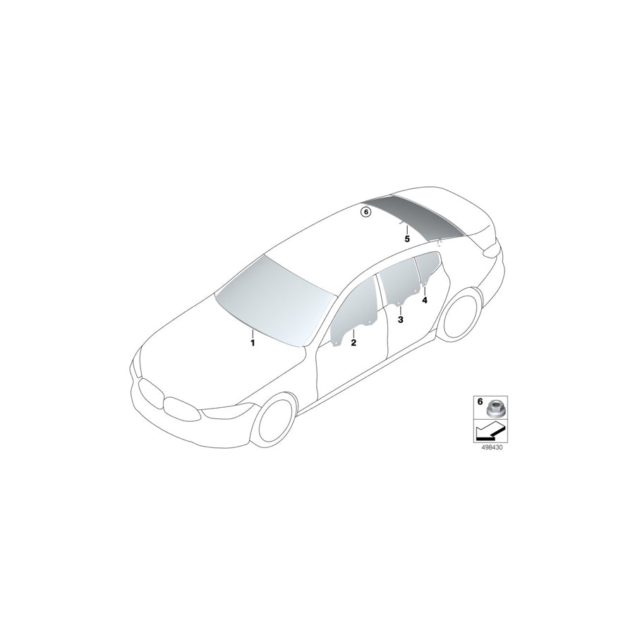 Genuine BMW 51317445218 F93 G16 Windshield Green, Cbdss/Hud Rain Sensor (Inc. 840dX, 840i & M8) | ML Performance EU