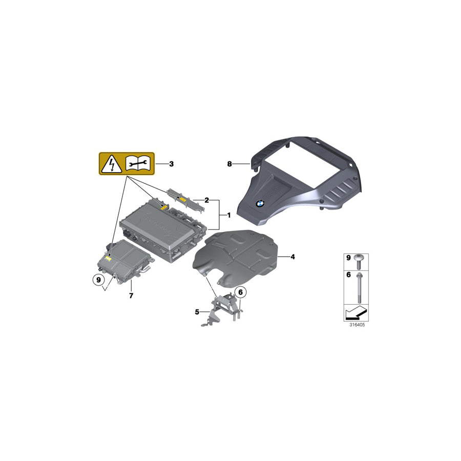 Genuine BMW 12367616437 E72 Exchange Power Electronics Box (Inc.  & Hybrid X6) | ML Performance EU Car Parts