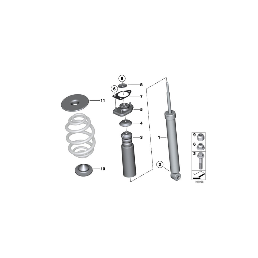 Genuine BMW 33526796441 E89 Shock Absorber, Rear (Inc. Z4 18i, Z4 23i & Z4 30i) | ML Performance EU Car Parts