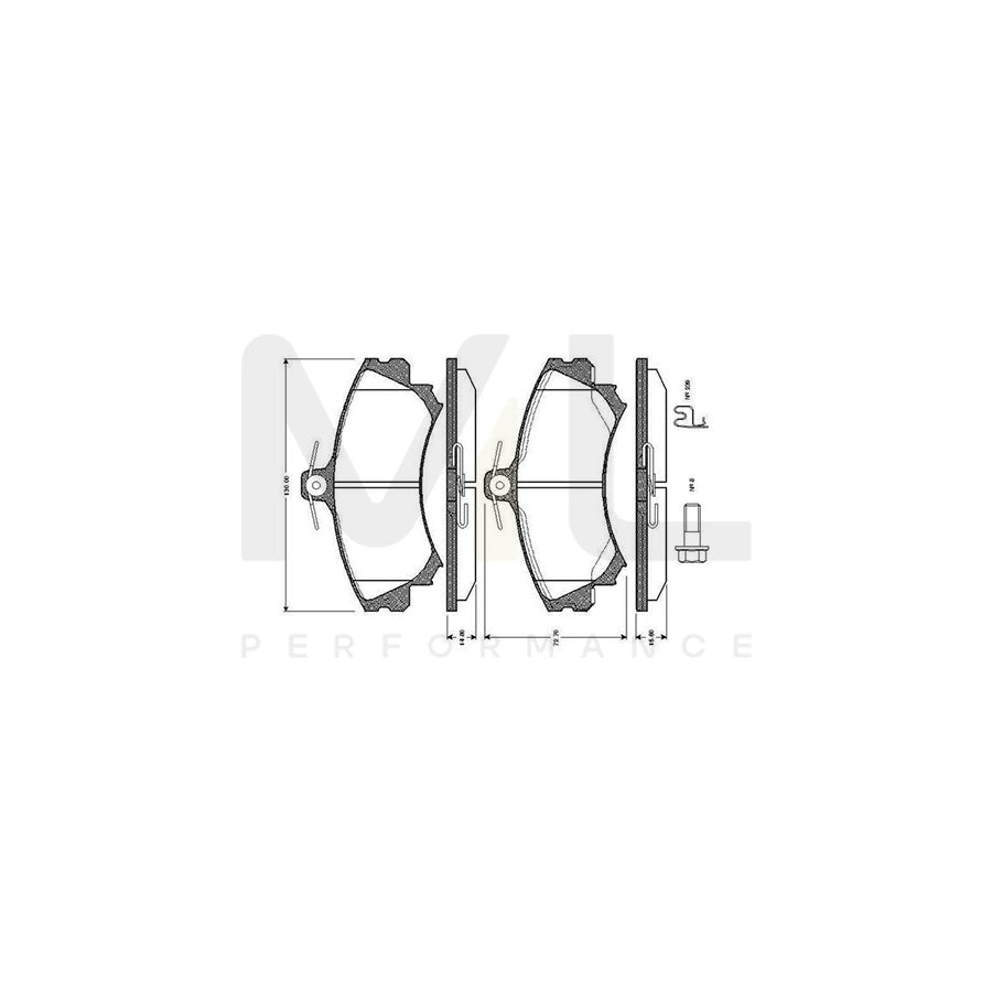 Bosch 0986Tb2288 Brake Pad Set Excl. Wear Warning Contact, With Bolts, With Accessories | ML Performance Car Parts