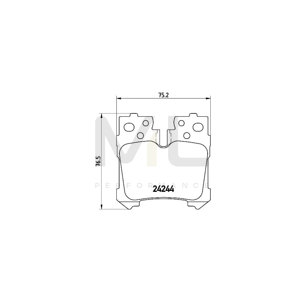 Brembo P 83 076 Brake Pad Set For Lexus Ls Prepared For Wear Indicator | ML Performance Car Parts