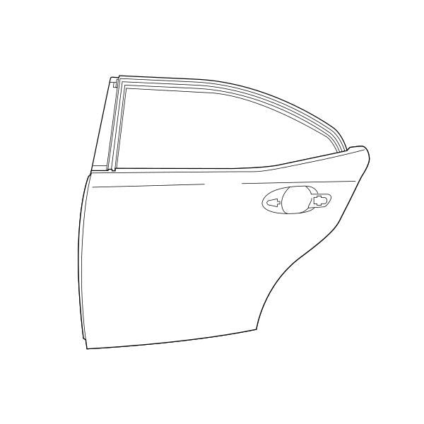 Genuine Lexus 67003-53070 IS Phase 3 O/S Rear Door